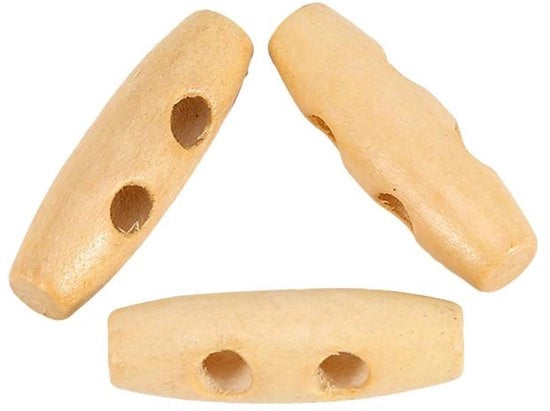 Set di Toggle in Legno da 50 per Tessitura e Maglia