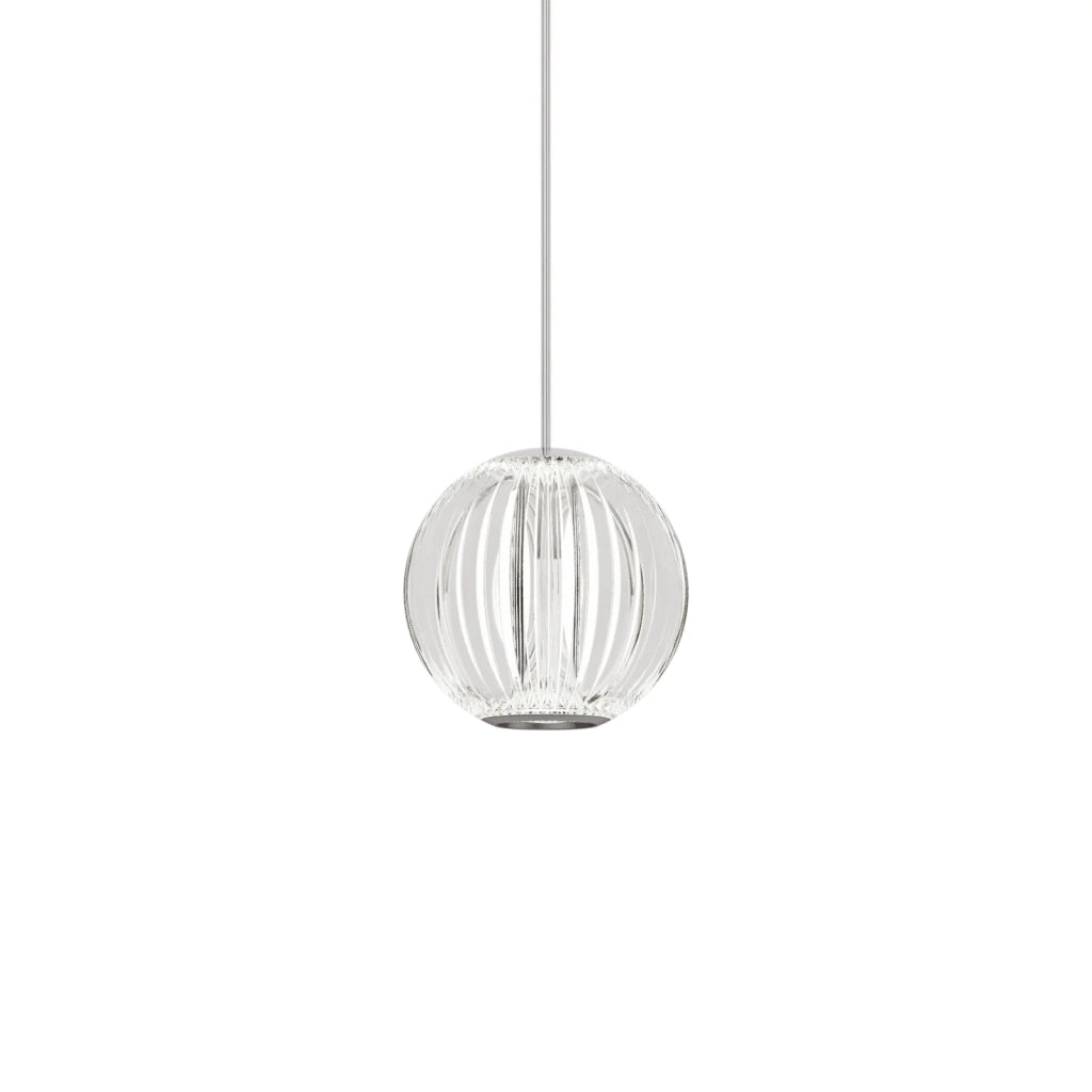 Lampada A Sospensione Diamond 1 Luce Led Integrato Trasparente