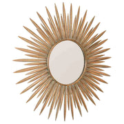 Specchio in metallo dorato 92x3x92h