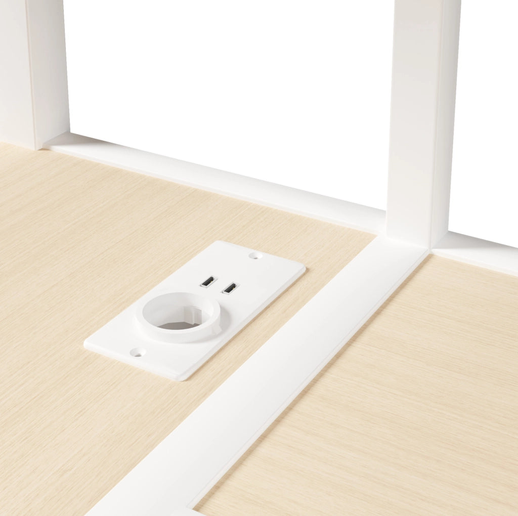 Letto a soppalco in metallo e MDF con scrivania, cassetti e LED
