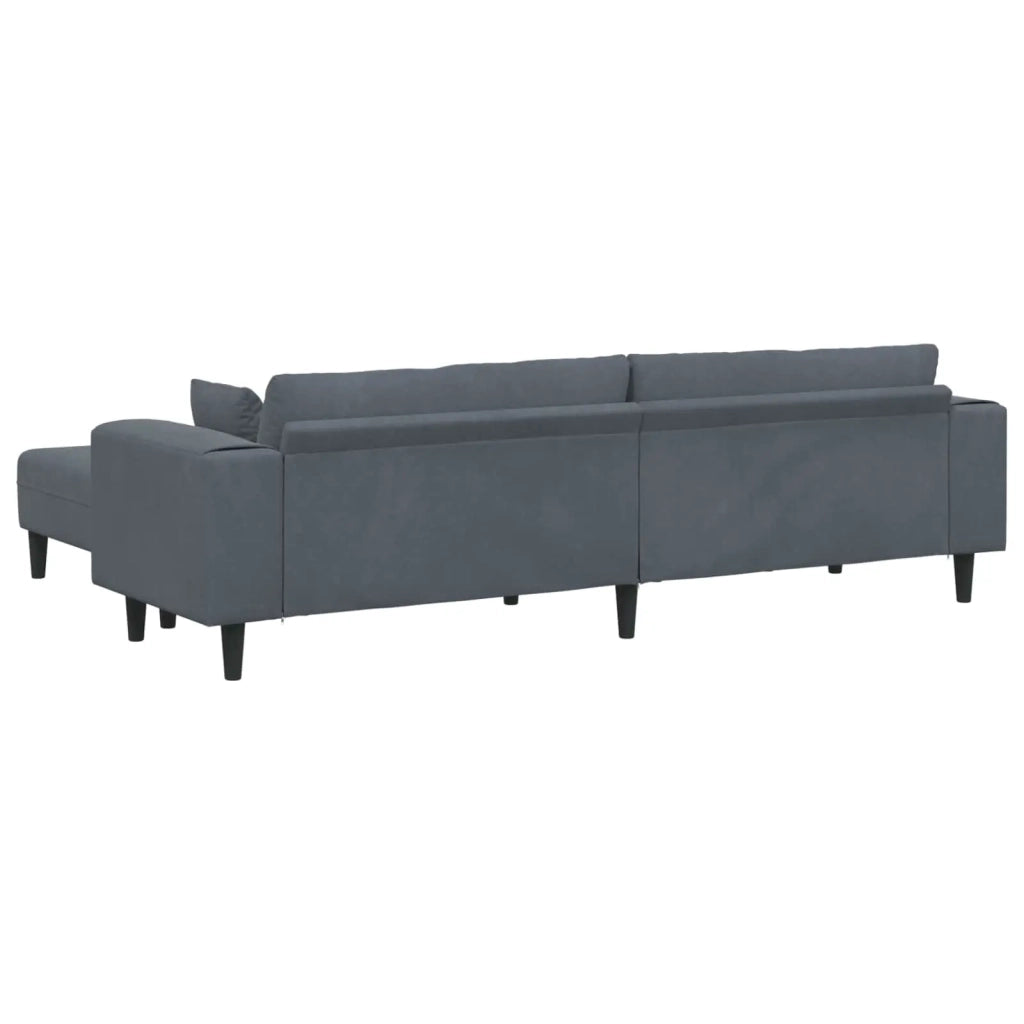 Divano 3 pcs Grigio scuro 250 x 188 x 76 cm Velluto 3335173