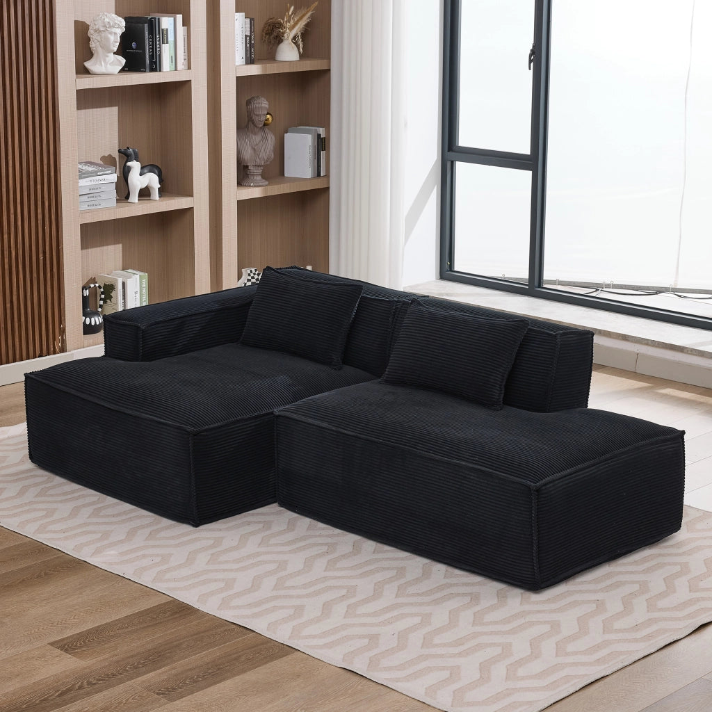 Divano 2 Posti con Cuscini ¨C MINIMAL ¨C Tessuto, 235 cm