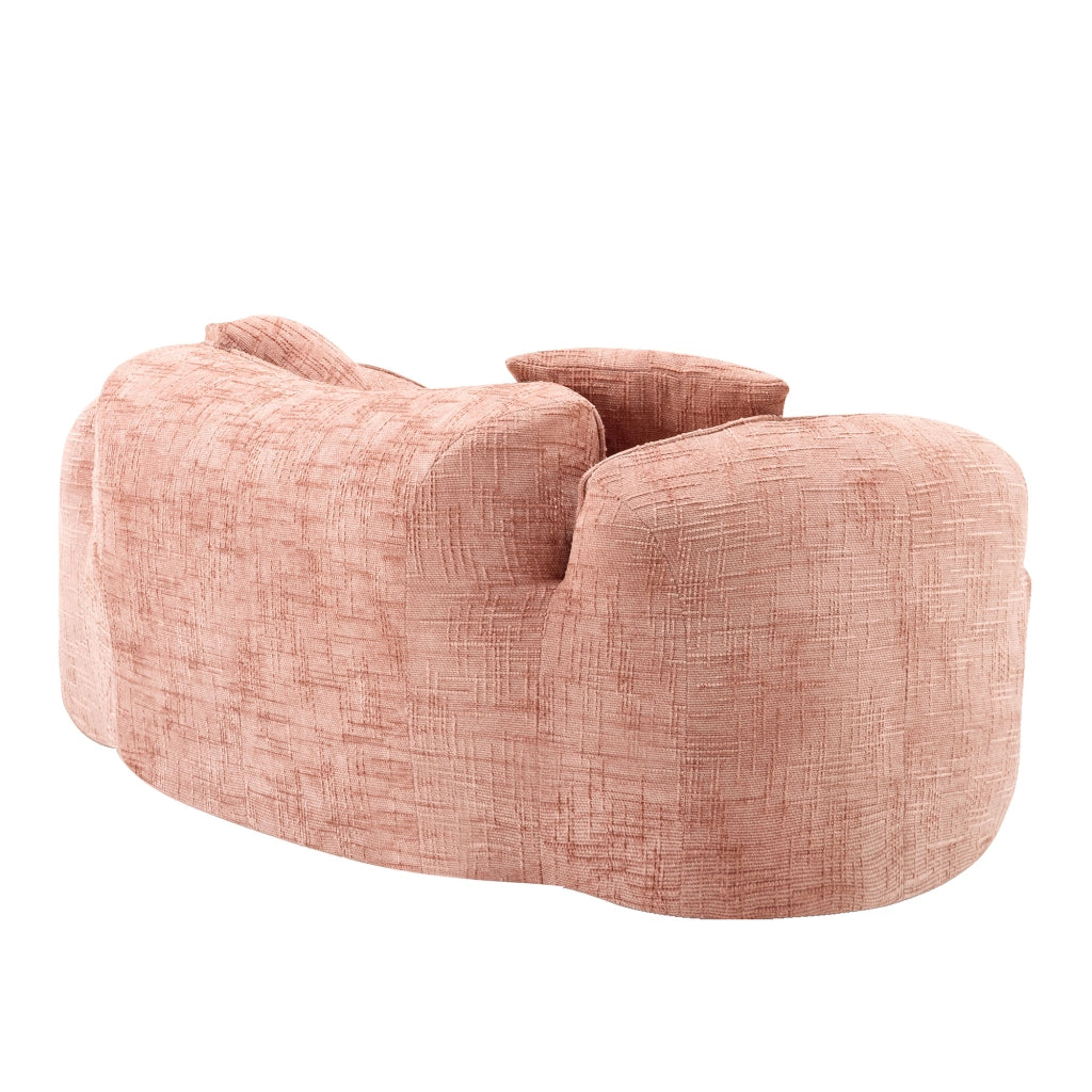 Divano 2 Posti con Braccioli e Cuscini ¨C MINIMAL ¨C Rosa, Tessuto Morbido