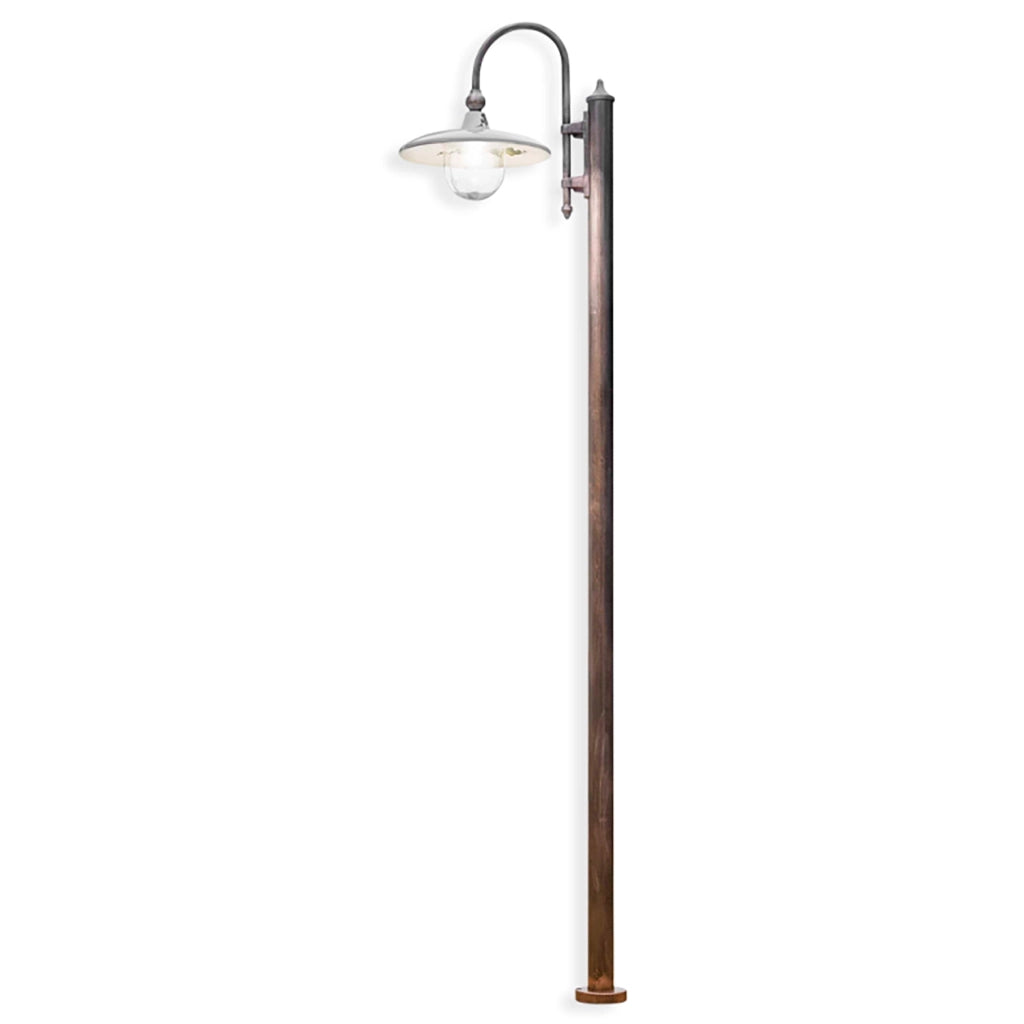 Palo Esterno Classico Campobasso Metallo E Ceramica Nero Sfumato Rame 1 Luce E27