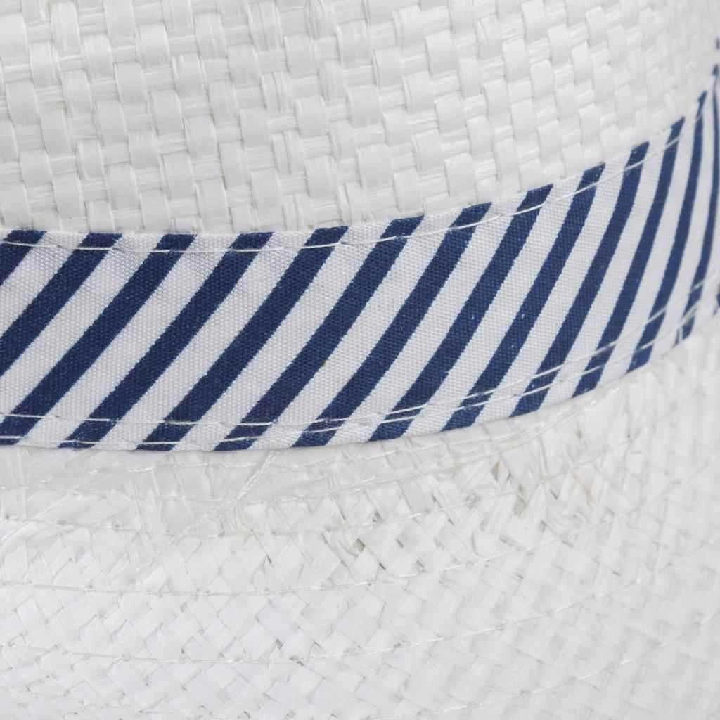 Cappello fedora bianco con nastro 58