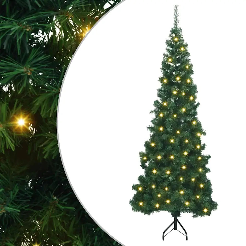 Albero di Natale Artificiale Angolare con 300 LED Verde 240 cm 3397285