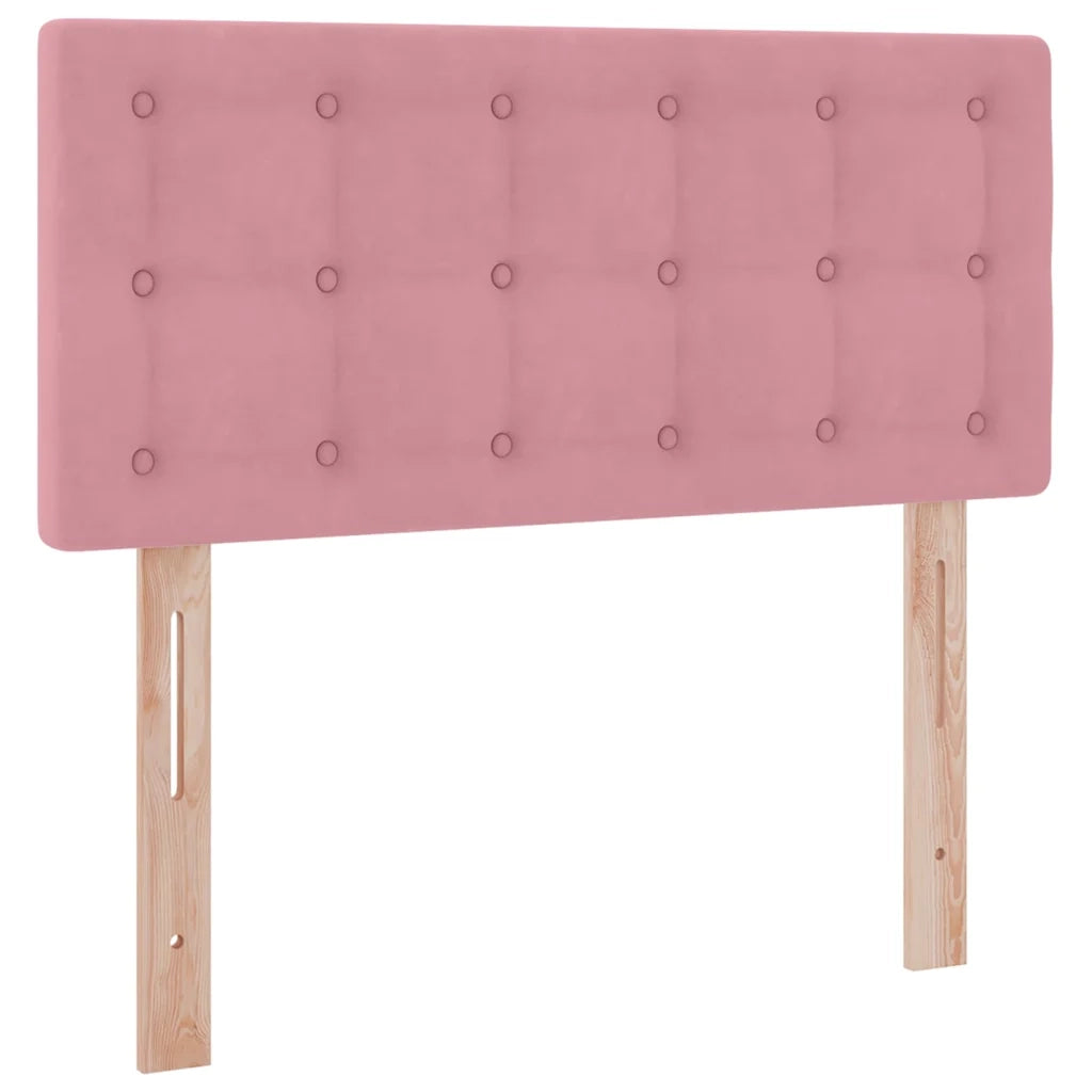 Letto con contenitore e LED con led Rosa 90 x 200 cm Velluto 3371492
