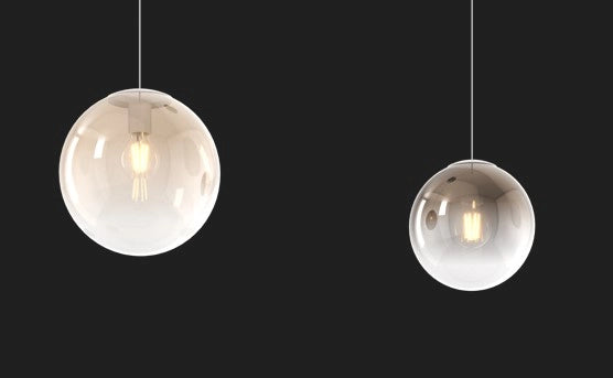 SOSP. BIANCO 3 LUCI TONDO VETRI (1 PICCOLO AMBRA+1 MEDIO BRONZO+1 GRANDE AMBRA) 1194BI-S3 TMIX-AB