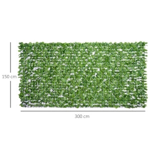 BARRERA VEGETALE ARTIFICIALE 300x150 cm Verde Chiaro PE per balcone e terrazza