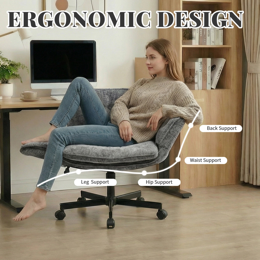 Sedia da ufficio girevole regolabile ¨C Minimal ¨C Grigio scuro