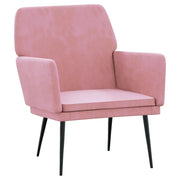 Poltrona | Sedia Relax Rosa 62x79x79 cm Velluto