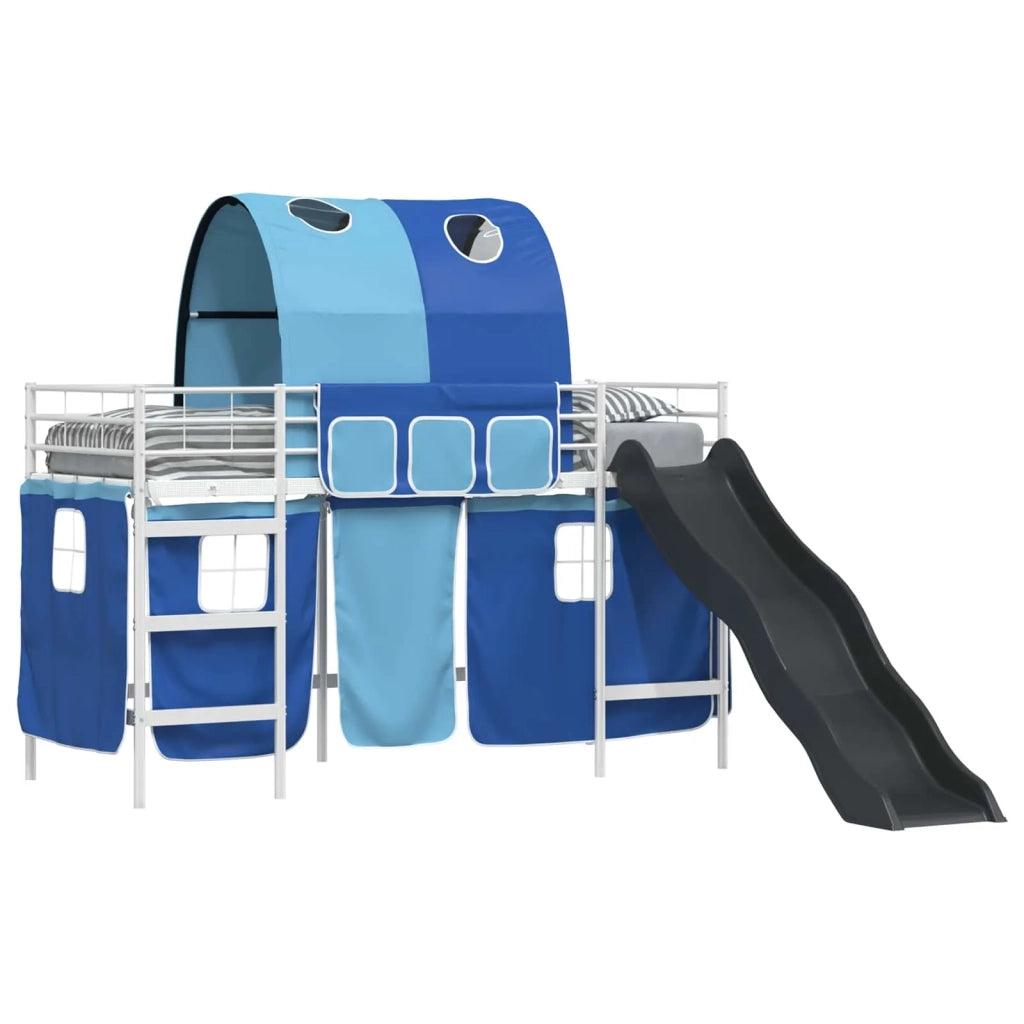 Struttura del letto loft per bambini Bianco e Blu 75 x 190 cm 42020857