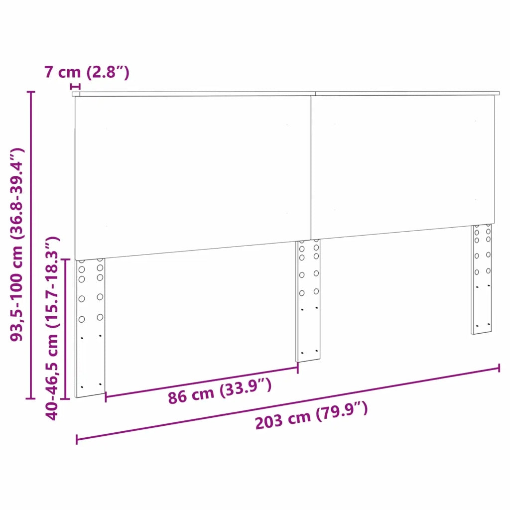 Testiera | Testata Rovere Artigianale 100 cm Legno ingegnerizzato
