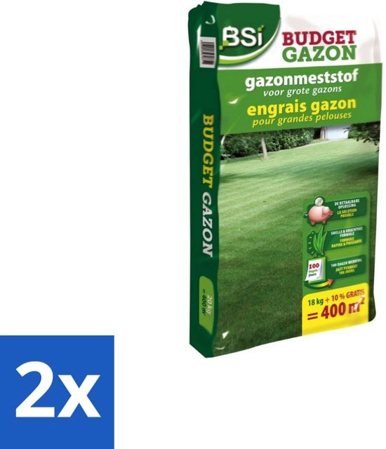 Duo Concimante Fertilizzante + Calce - Forte Crescita & Suolo Sano - 20 kg (400 m²) - Pacchetto Economico - 2 pezzi