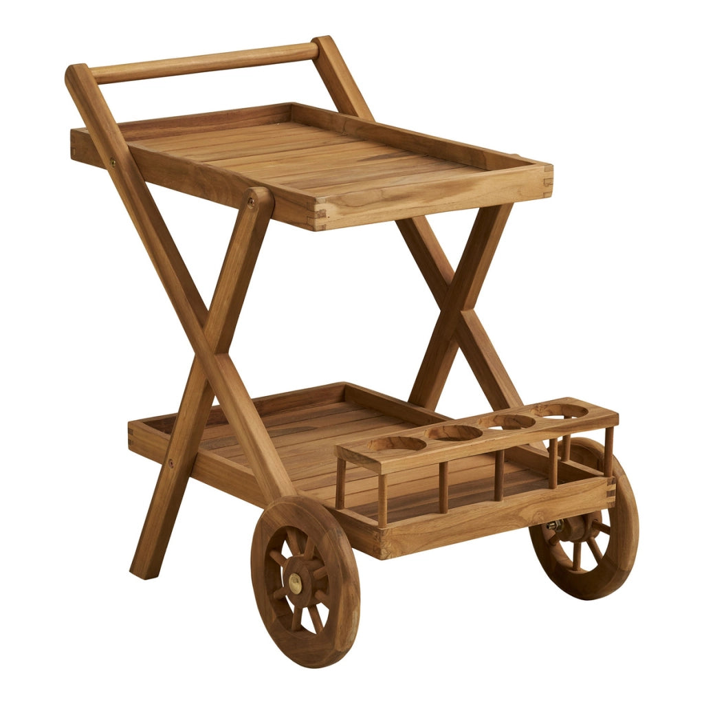 Carrello Pasaku, Marrone, Legno, 50x86x81 cm