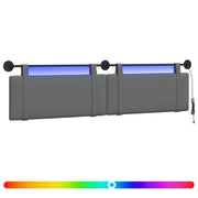 Testiera | Testata sospesa Con luce LED Grigio Scuro Tessuto