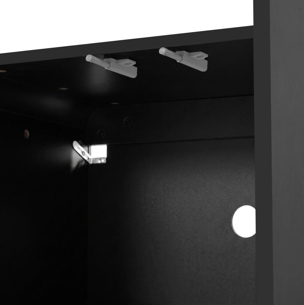 MOBILE TV 180x40x46 cm Nero MDF e Truciolare con 4 Ante e 2 Cassetti