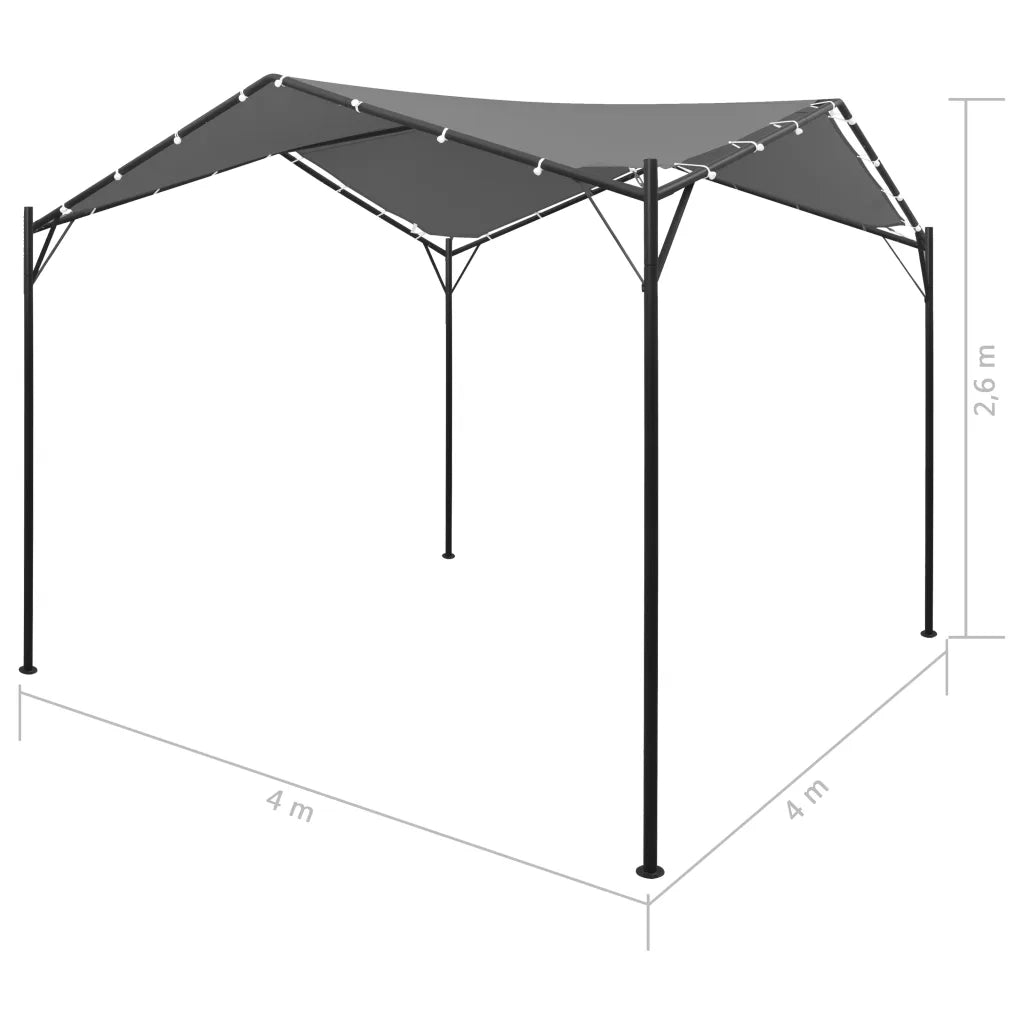 Gazebo 4x4 m Antracite 44767