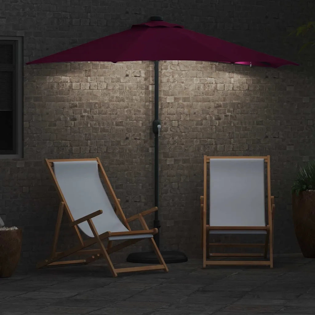 Ombrello da giardino Rosso Bordeaux 294 x 150 x 223 cm 42003263