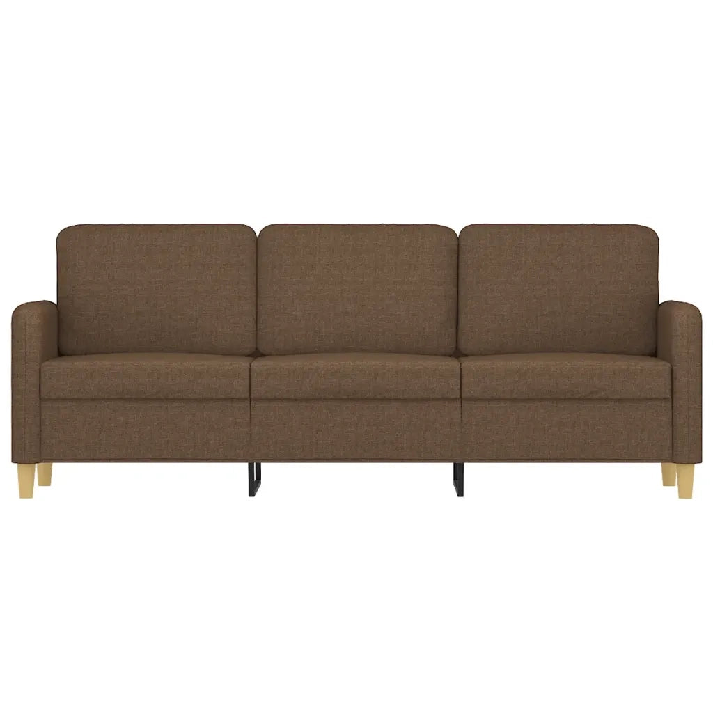 Divano a 3 Posti-Sofa 3 Posti Marrone 180 cm in Tessuto 285598