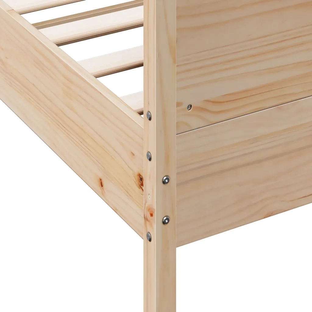 Letto senza Materasso 120x190 cm in Legno Massello di Pino 3216185