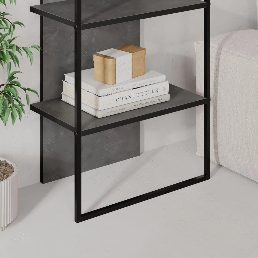 Libreria Archy 5 ripiani colore retro grey 53x31.7x180H – Eleganza industriale e spazio funzionale