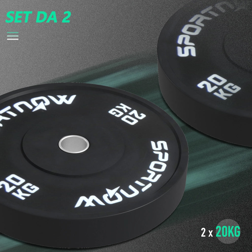 Set Dischi 20kg ¨C Minimal ¨C Nero 2 pezzi ?5cm