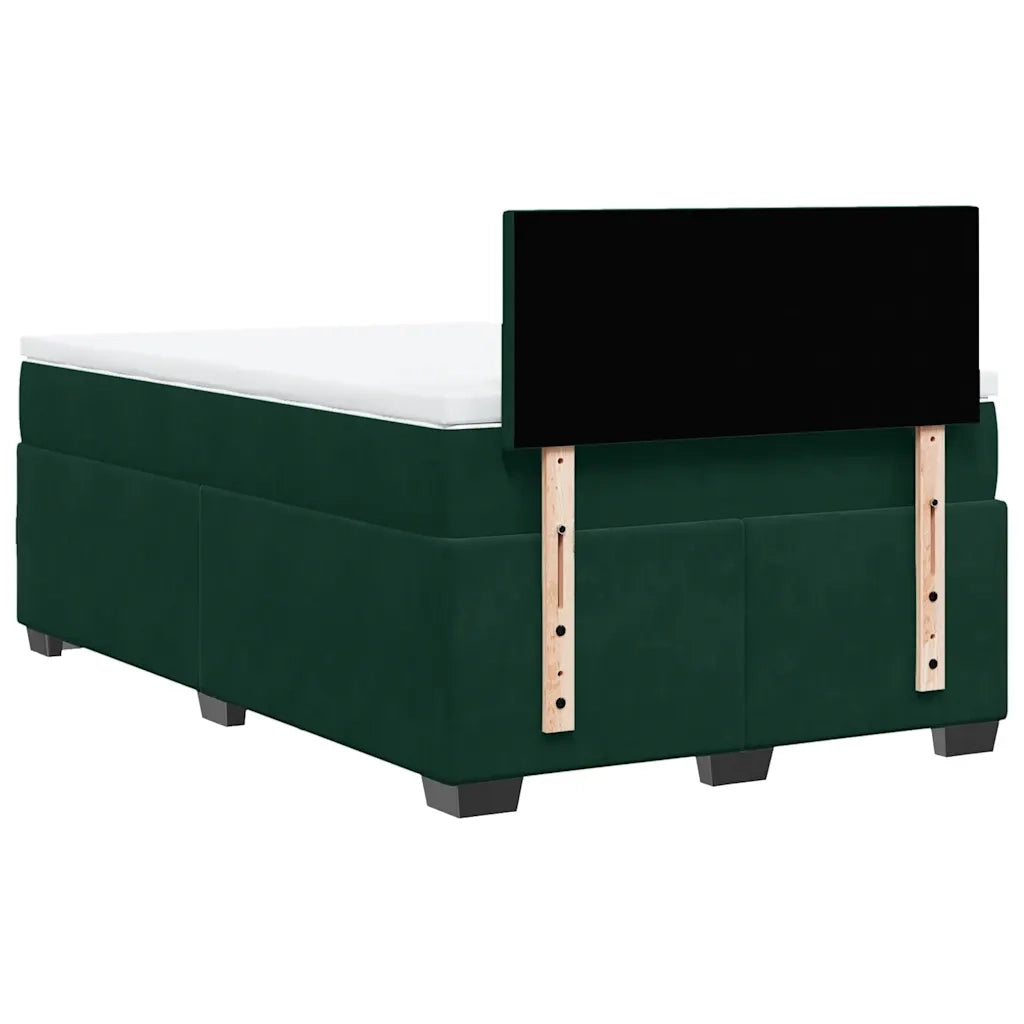 Giroletto a Molle con Materasso Verde Scuro 120x190 cm Velluto 3286255