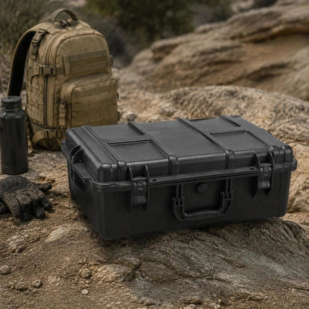 Weatherproof Hard-shell Case, Dry Box, Handle, Carrying Case, 0.068m³