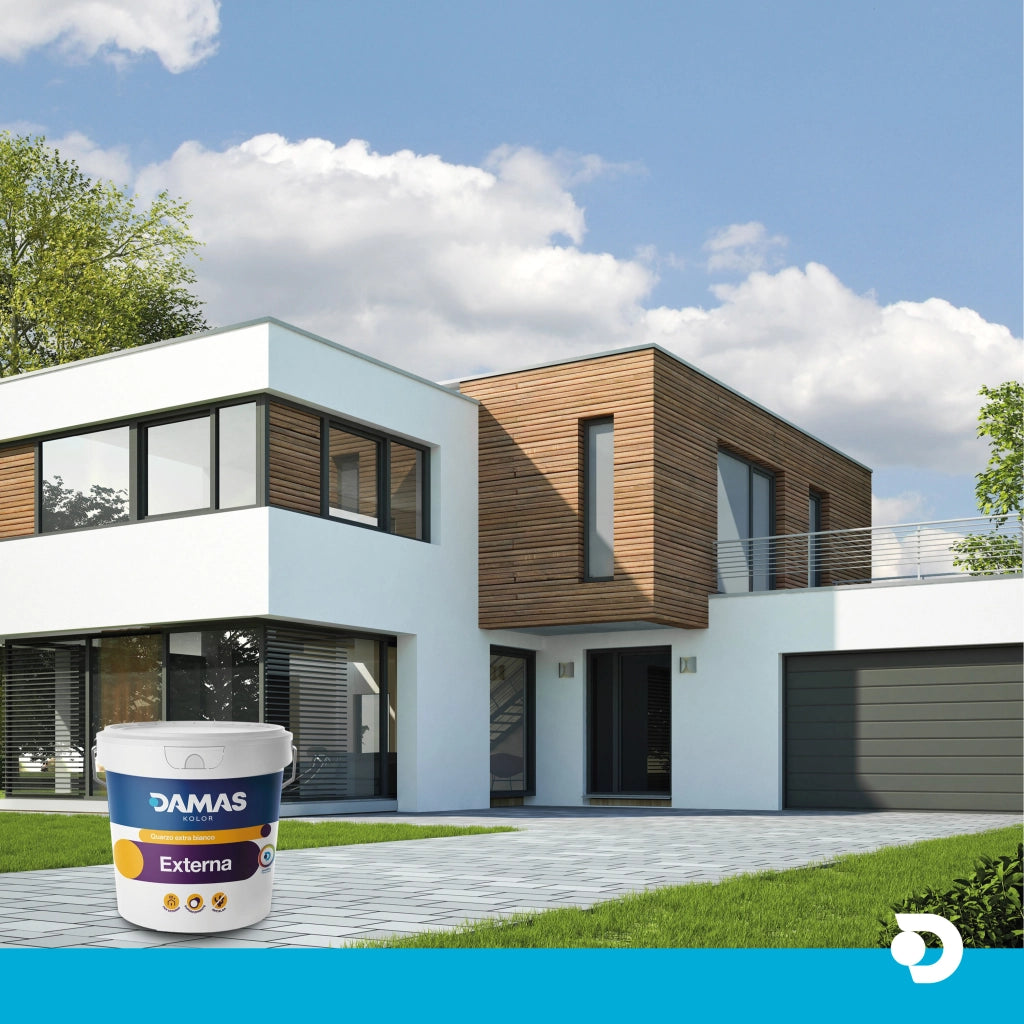 Damas idropittura al quarzo bianca per esterni externa *** formato 2.5 lt, confezione 1