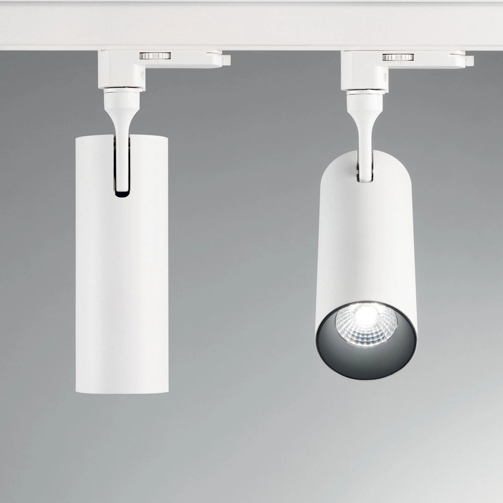 Proiettore Cilindrico Smile Alluminio Bianco Led 15W 3000K Luce Calda Cri90 50°