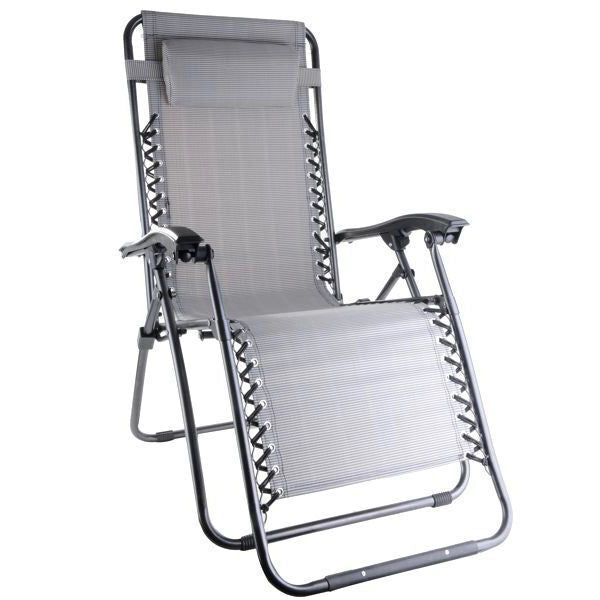 Vette 07670 Sdraio da Giardino Pieghevole Automatica Acciaio Verniciato Textilene 65x89x112 cm colore Bianco