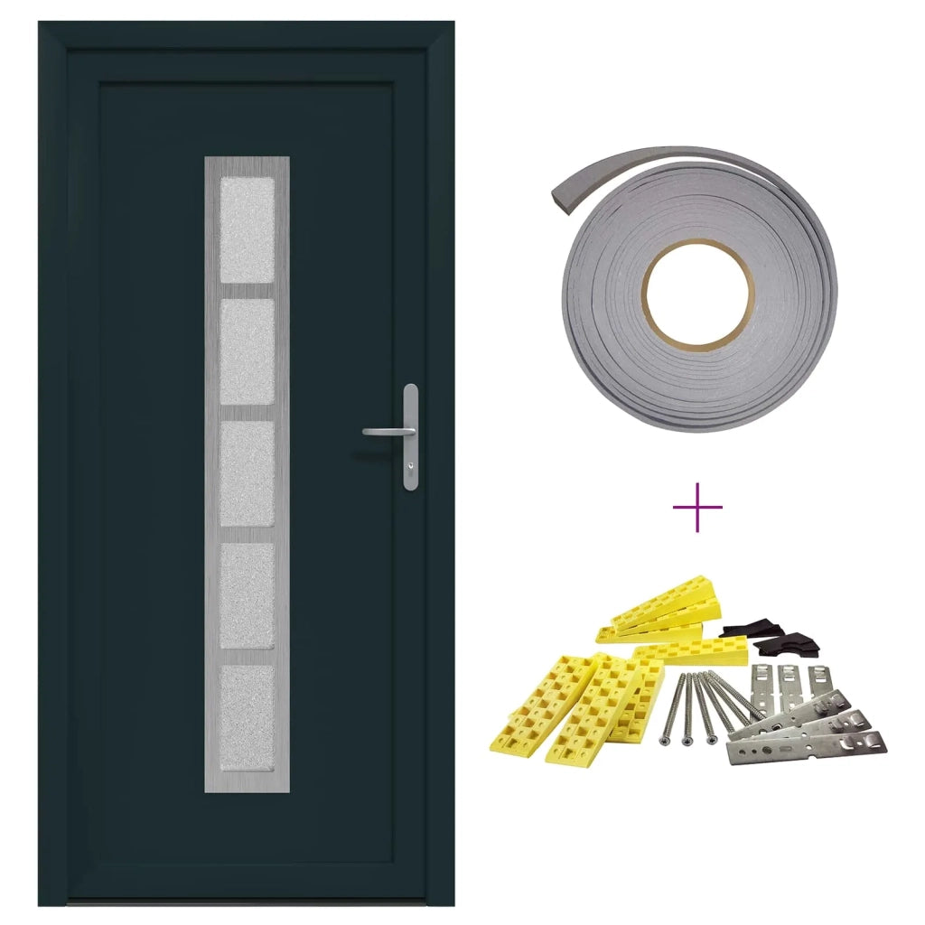 Porta Frontale Antracite 98 x 208 cm PVC 3445725