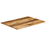 Piano Tavolo | Superficie Tavolo | Piano Scrivania Bordi Vivi 110x80x3,8 cm Legno di Mango Grezzo