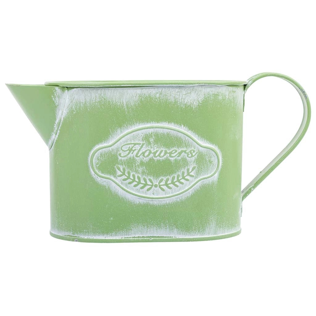 Annaffiatoio in metallo verde 20,5x8,5x105/11h cm