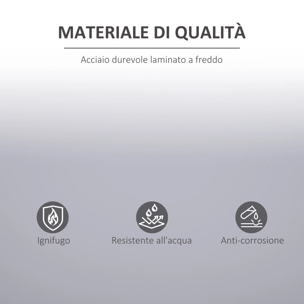 Armadio ¨C zephmum ¨C Grigio Acciaio 80x40x92.5cm
