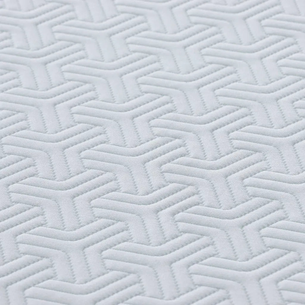 Materasso Bianco e Grigio 140 x 200 cm Tessuto Jacquard 4106366