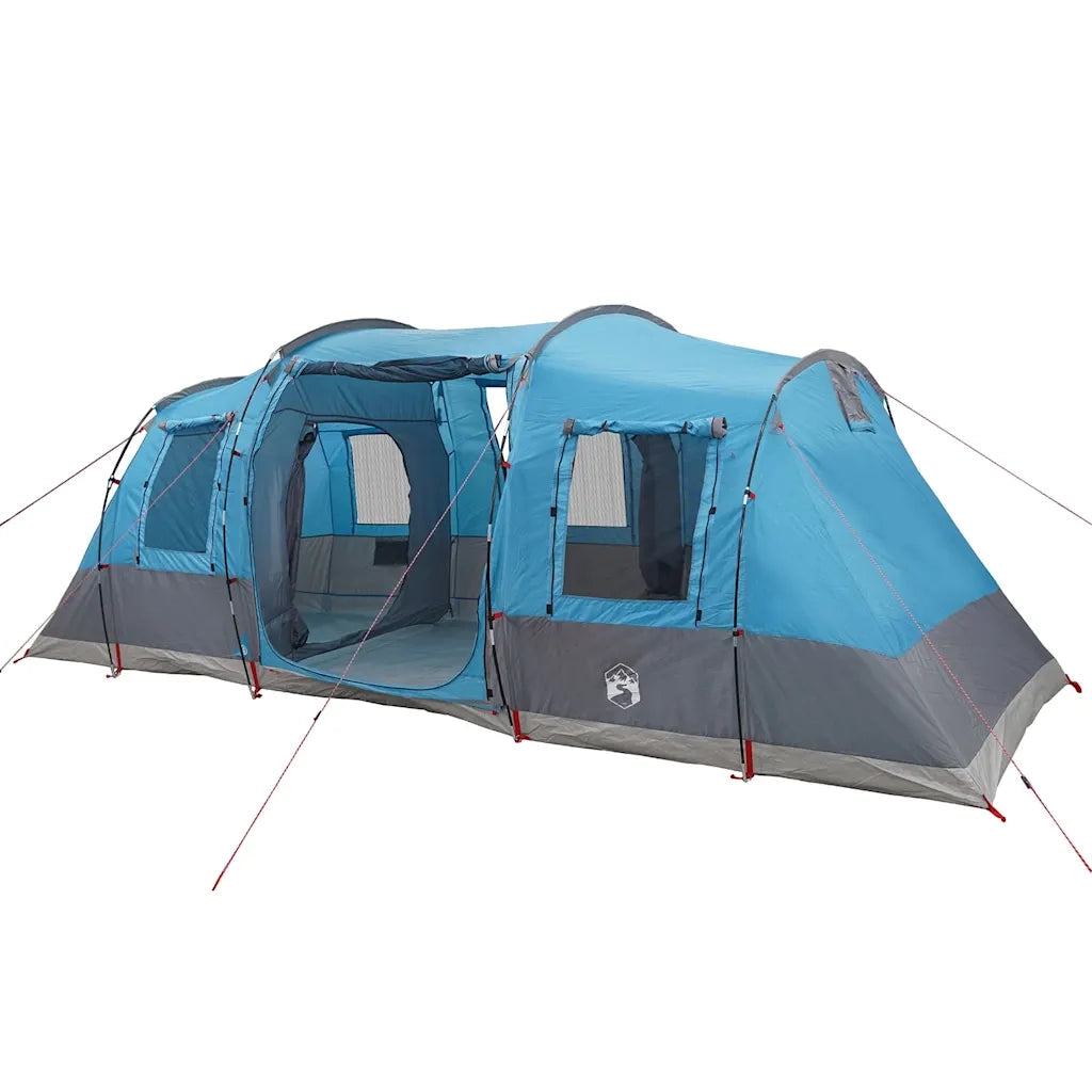Tenda Familiare a Tunnel per 6 Persone-Tenda da campeggio Blu Impermeabile 597822