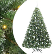 Albero di Natale Artificiale-Albero Natalizio con 300 LED Verde 180 cm PE e PVC 396422