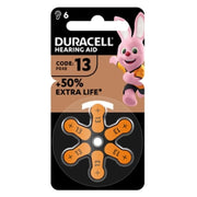 PILA PER APPARECCHI ACUSTICI ZINC AIR '13' Pz 6 - 1,4 V - DURACELL