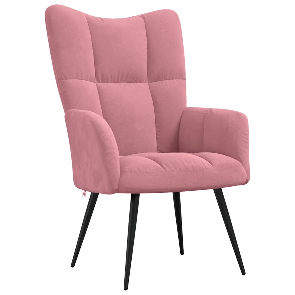 Sedia Relax Rosa in Velluto 328077