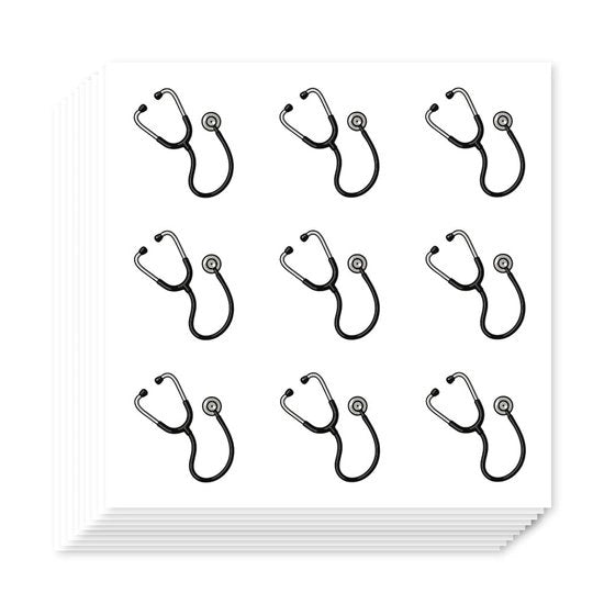 Stickers di Stetoscopio 180 pezzi - Stickers autoadesivi - Tema medico - Stickers per planner - Stickers per calendario - Attività di hobby - Giornale di arte - Stickers per planner