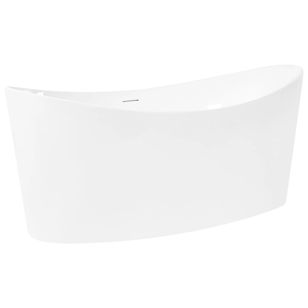 Vasca da bagno freestanding ovale in acrilico bianco 1730 x 800 mm con sistema di troppo pieno moderno