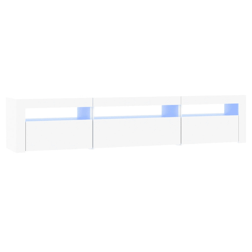Mobile Porta TV con Luci LED-Mobile per TV-Credenza TV Bianco 195x35x40 cm