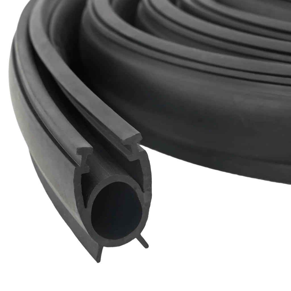 Sigillo Porta Garage Nero 41 x 33 mm 2,5 m PVC 42038292