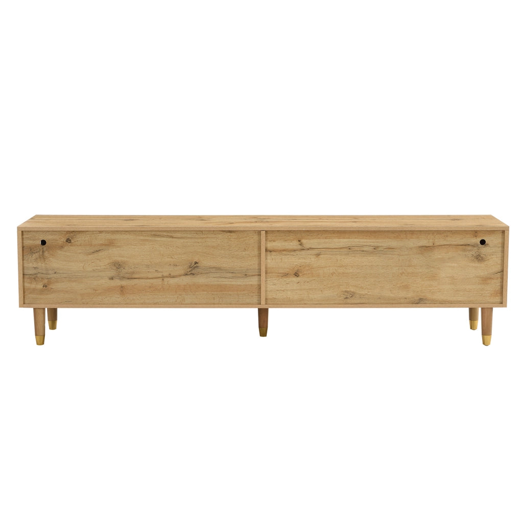 Mobile TV moderno 178 cm con 4 cassetti e passacavi in MDF effetto legno