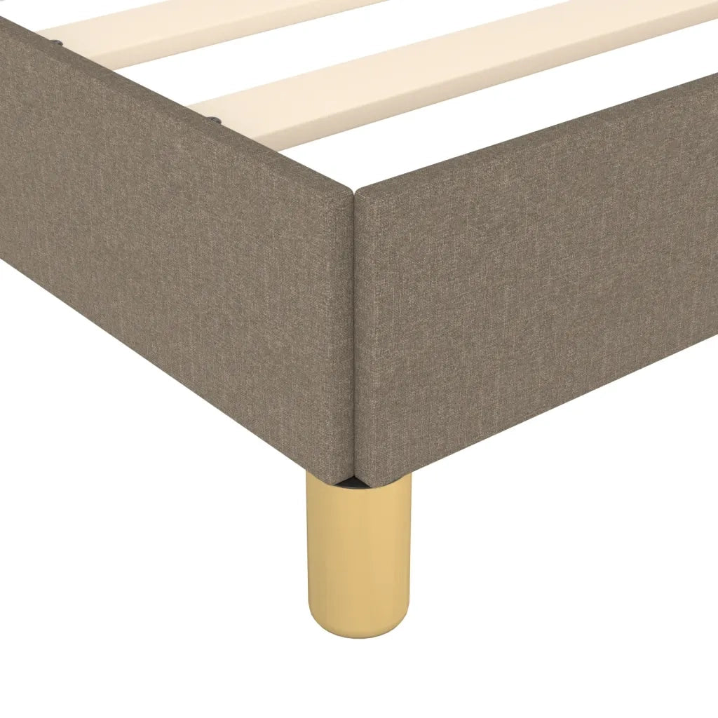 Letto singolo | Letto per adulti | Giroletto senza Materasso Tortora 80x200 cm Tessuto