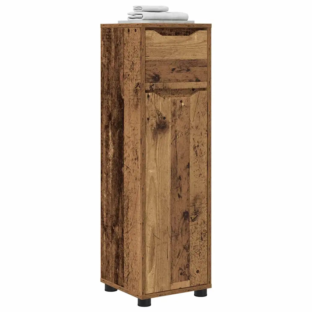 Mobile da Bagno | Armadio da bagno con cassetto Legno vecchio 30,5 x 30 x 101 cm