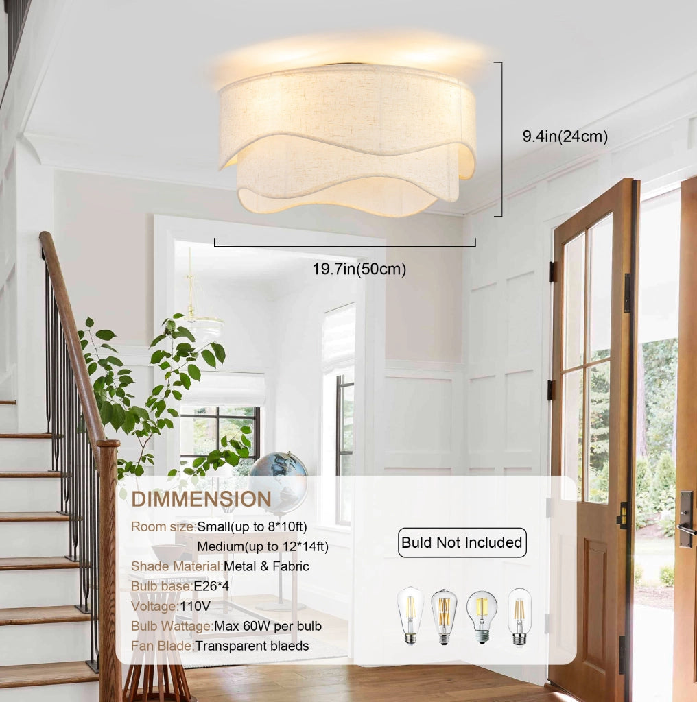VENTILATORE da soffitto con luce, app e telecomando, Oro/Bianco