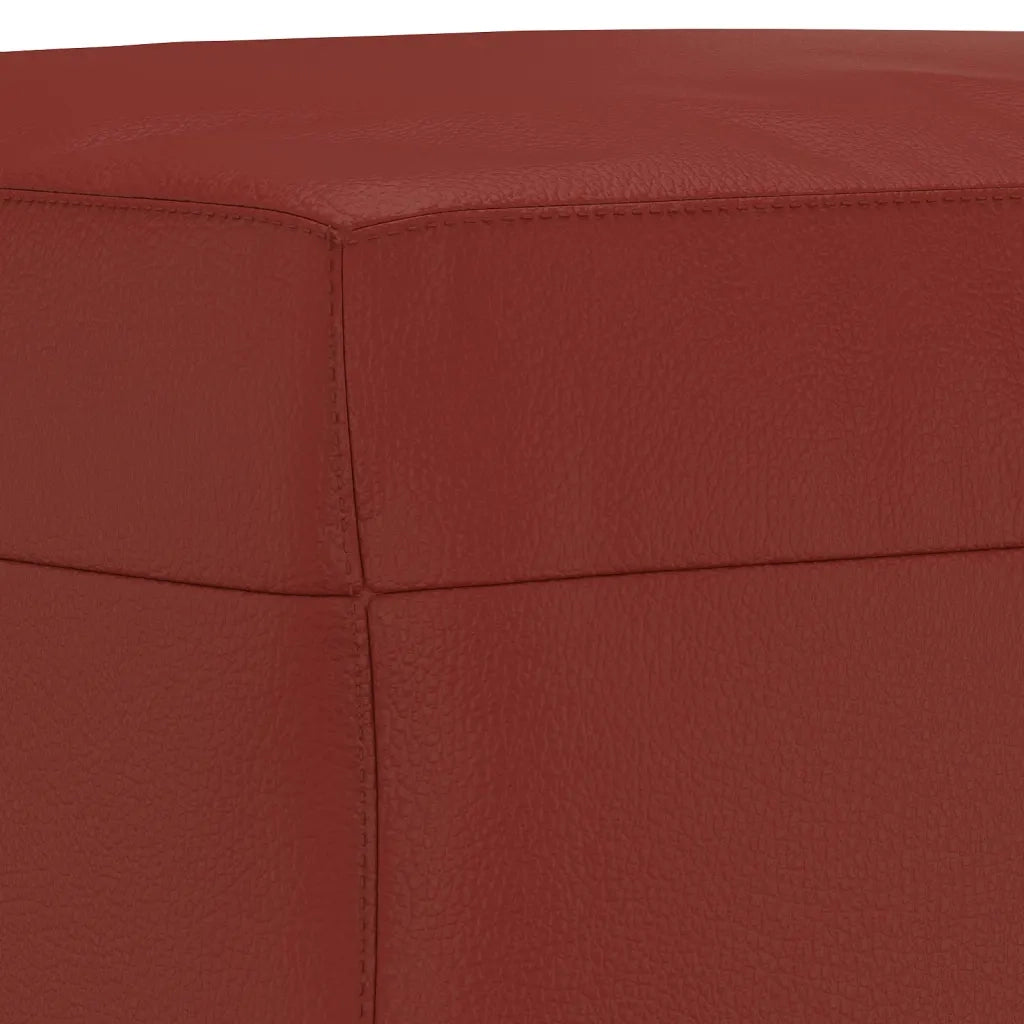 Panca-Sgabello Rosso Vino 70x35x41 cm in Similpelle 214974